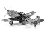 Avión Mustang P-51: Rompecabezas Metálico 3D