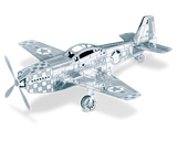 Avión Mustang P-51: Rompecabezas Metálico 3D
