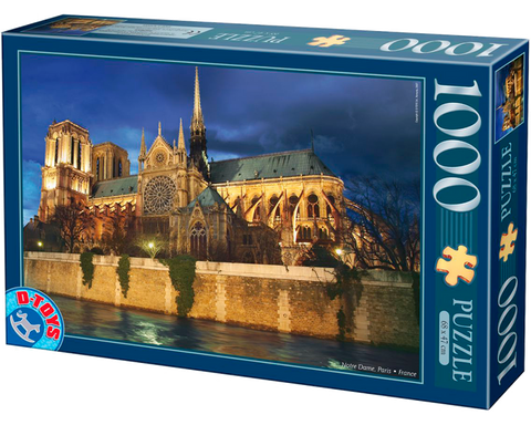 Notre Dame de Noche-París: Rompecabezas 1000 piezas